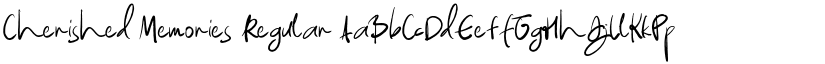 Cherished Memories Regular font