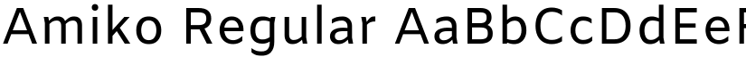 Amiko Regular font