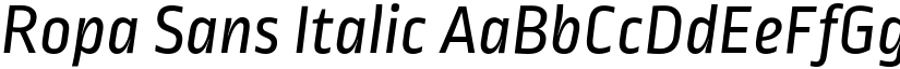 Ropa Sans Italic font