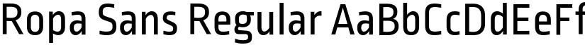 Ropa Sans Regular font