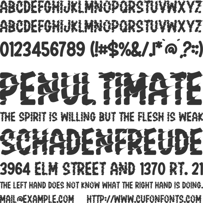 Corn Spicy font preview