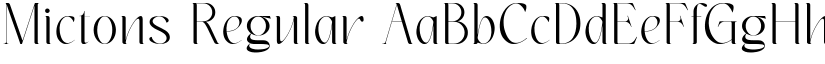 Mictons Regular font