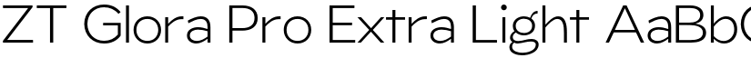 ZT Glora Pro Extra Light font