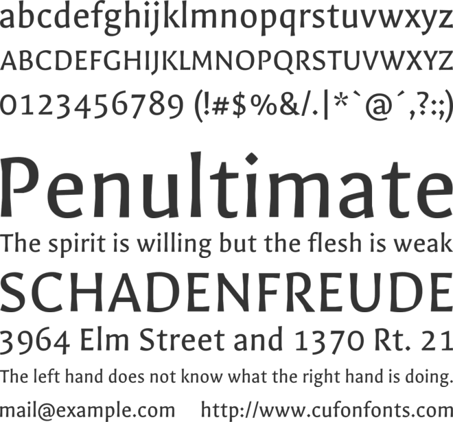 Galdeano font preview