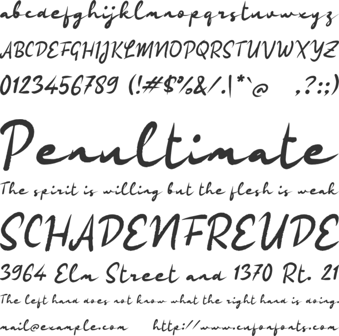 Pabiafy Roses font preview