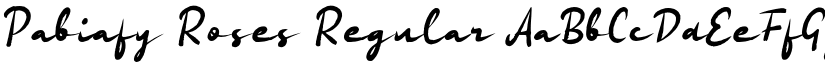 Pabiafy Roses Regular font
