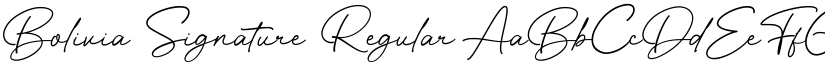Bolivia Signature Regular font