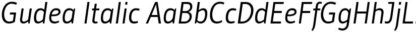 Gudea Italic font