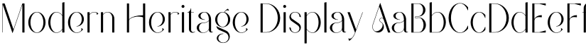 Modern Heritage Display font
