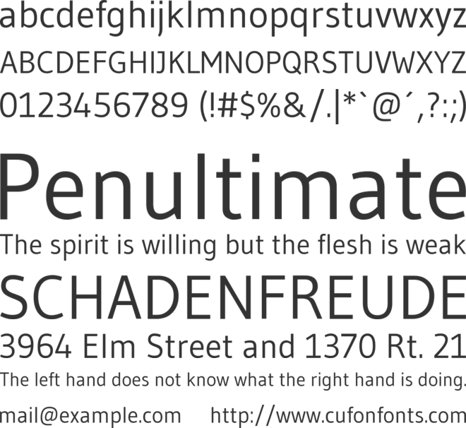 Gudea font preview