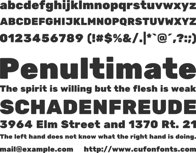 Rubik One font preview