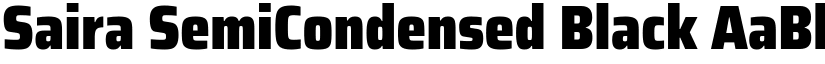 Saira SemiCondensed Black font