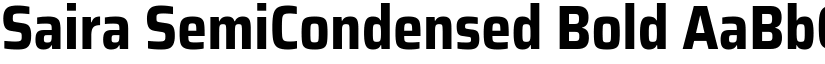 Saira SemiCondensed Bold font