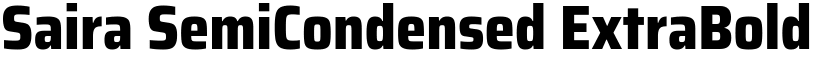 Saira SemiCondensed ExtraBold font