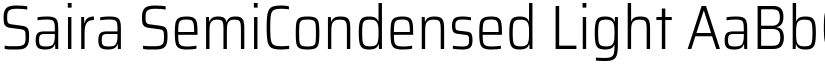 Saira SemiCondensed Light font