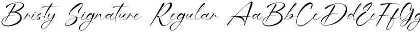Bristy Signature Regular font