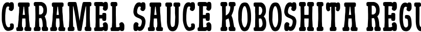Caramel Sauce Koboshita Regular font