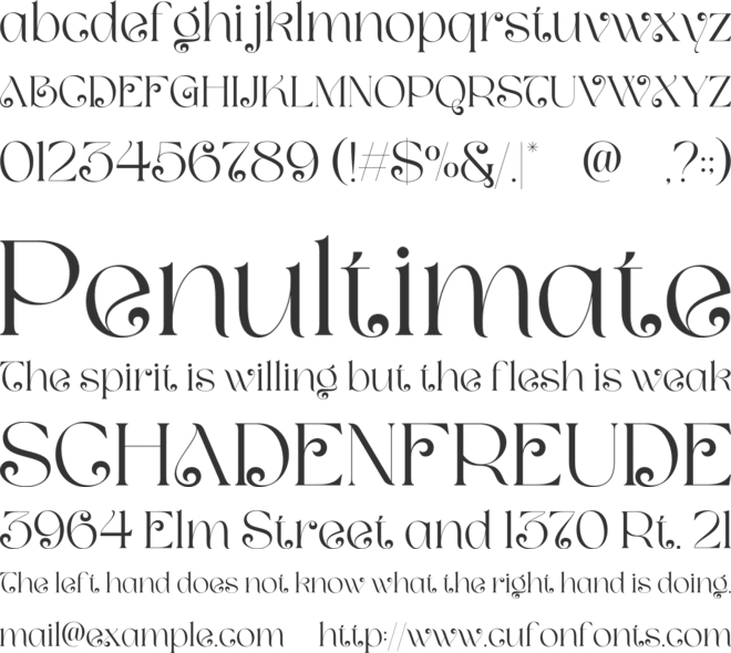 Milven font preview