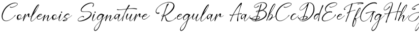 Corlenois Signature Regular font