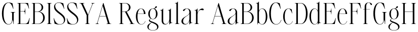 GEBISSYA Regular font