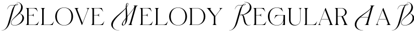 Belove Melody Regular font