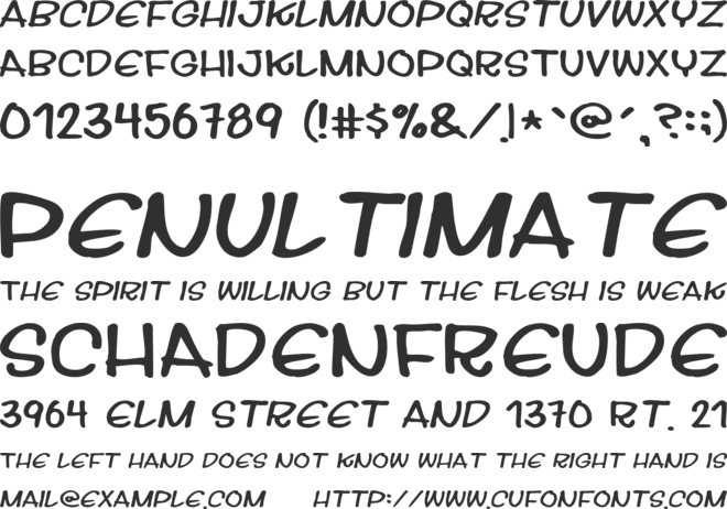 Streetwise Buddy font preview