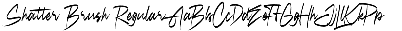 Shatter Brush Regular font