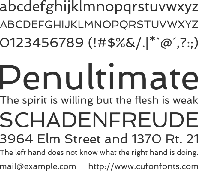 Spinnaker font preview