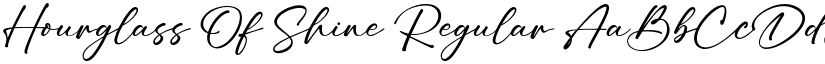 Hourglass Of Shine Regular font