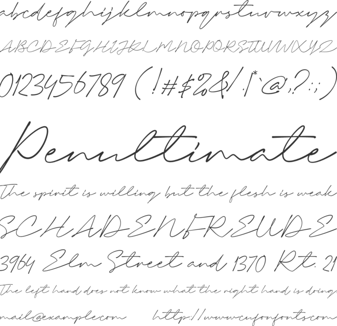 Bright Starla font preview