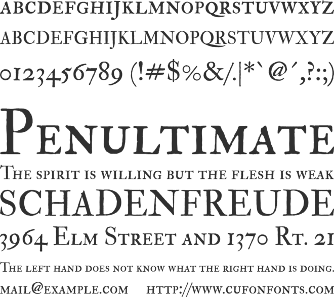 IM FELL Double Pica SC font preview