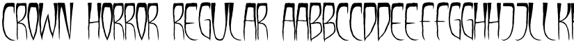 CROWN HORROR Regular font