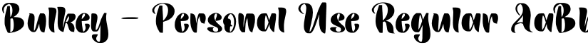 Bulkey - Personal Use Regular font