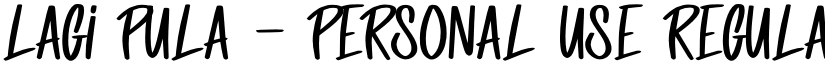 Lagi Pula - Personal Use Regular font