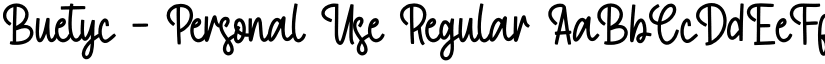 Buetyc - Personal Use Regular font
