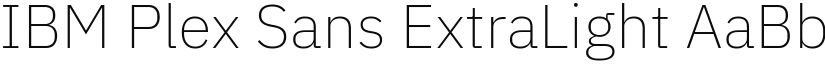 IBM Plex Sans ExtraLight font