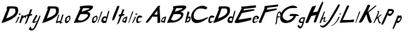 Dirty Duo Bold Italic font