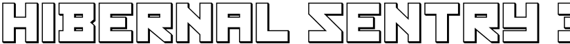 Hibernal Sentry 3D Regular font