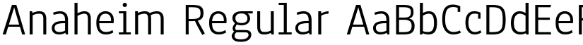 Anaheim Regular font