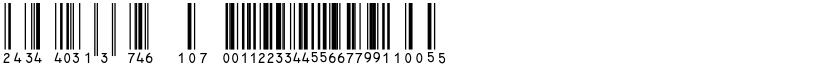 Code EAN13 Regular font