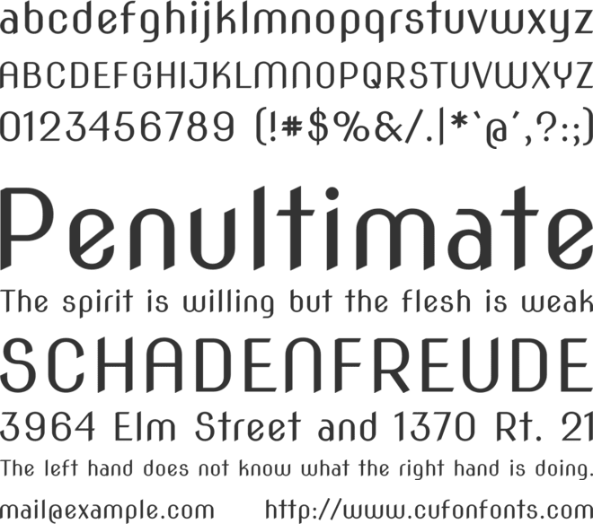 Nova Slim font preview