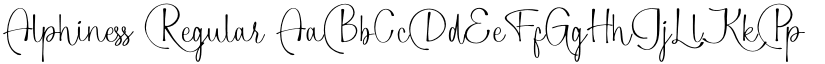 Alphiness Regular font