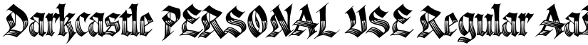 Darkcastle PERSONAL USE Regular font