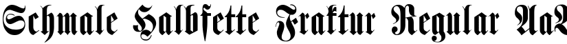Schmale Halbfette Fraktur Regular font
