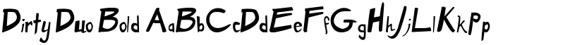 Dirty Duo Bold font