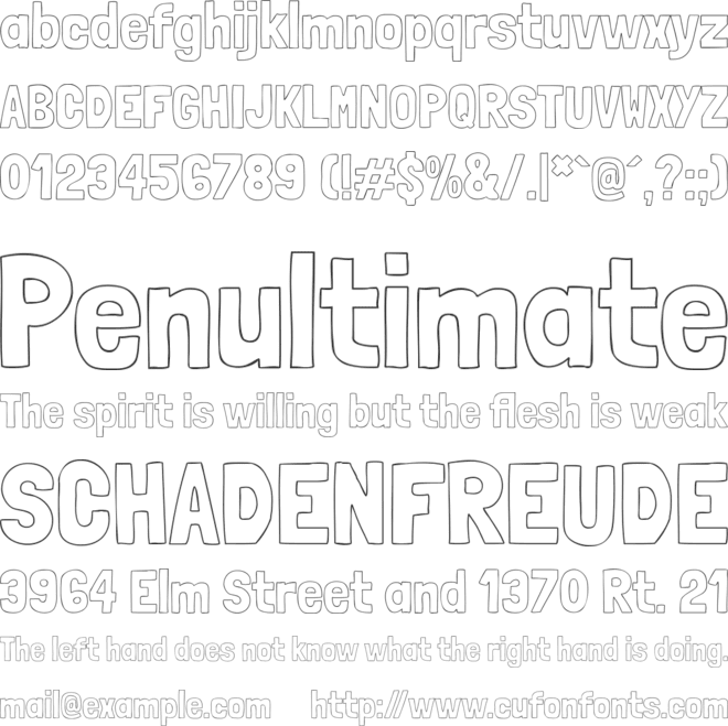 Londrina Outline font preview