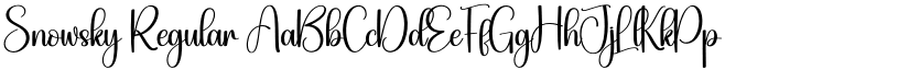 Snowsky Regular font