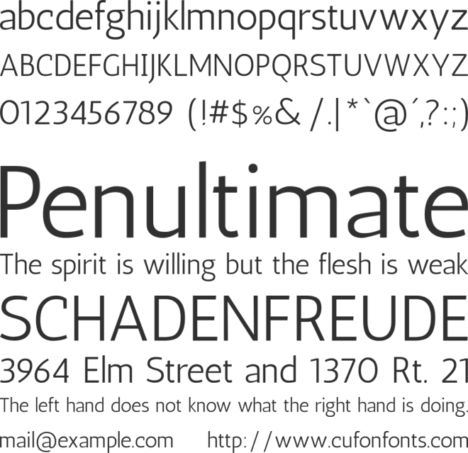 Antic font preview