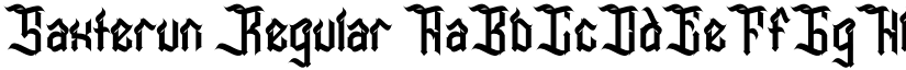 Saxterun Regular font
