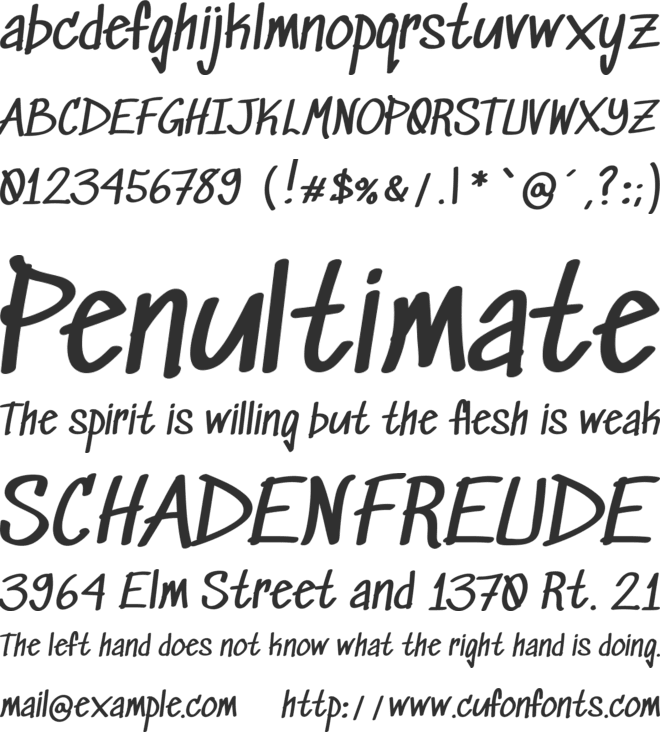 Sedgwick Ave font preview